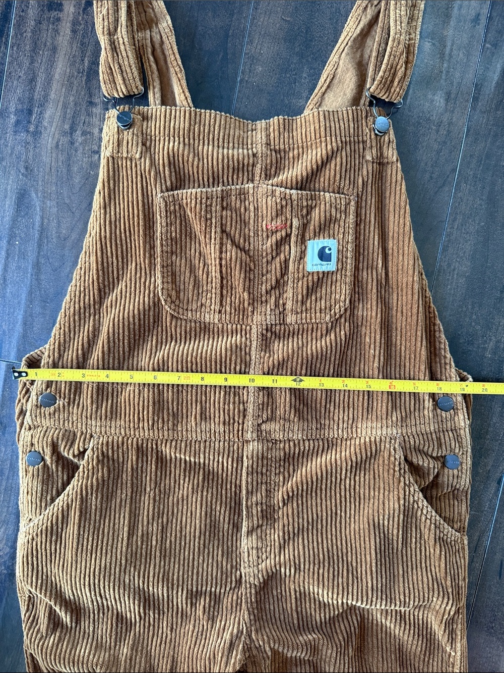 Carhartt Brown Women’s Corduroy Bib Straight Overalls - Picture 8 of 10
